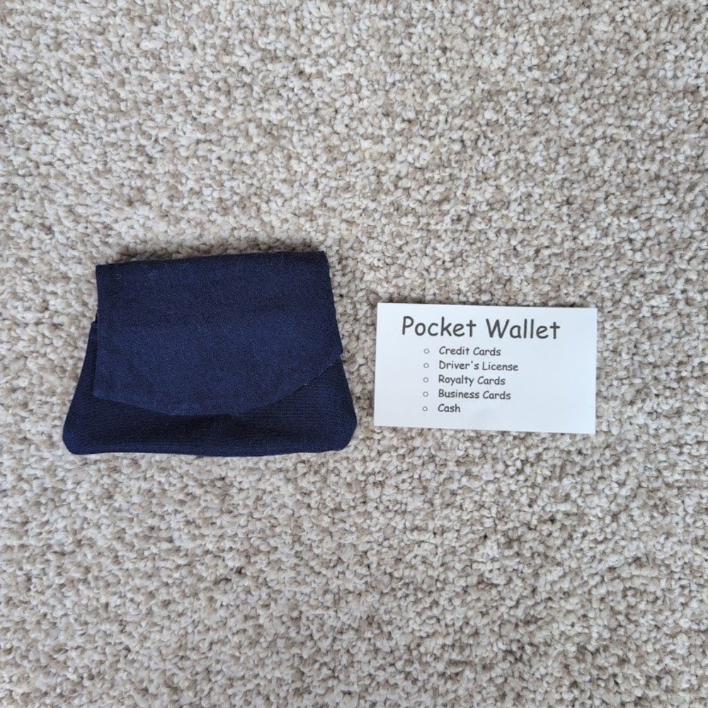 Pocket Wallet Credit Card Holder Cash Wallet Small Navy/Constellation Coin Purse - Picture 2 of 6